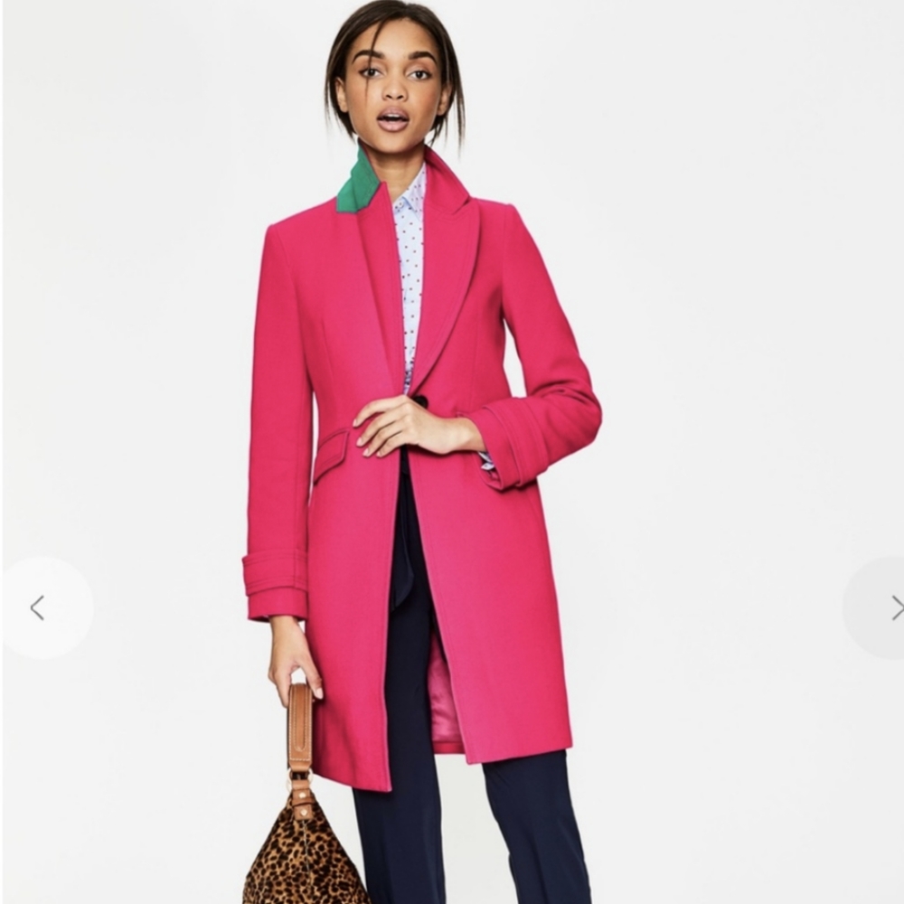 Boden Aileen Hot Pink Blazer Coat Gem
